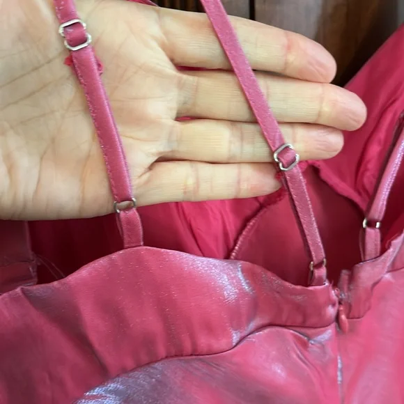 NWT Wild Fable Iridescent Double Strap Maxi Slip Dress - Picture 8 of 11